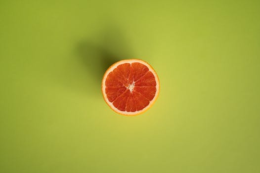 Half of a blood orange